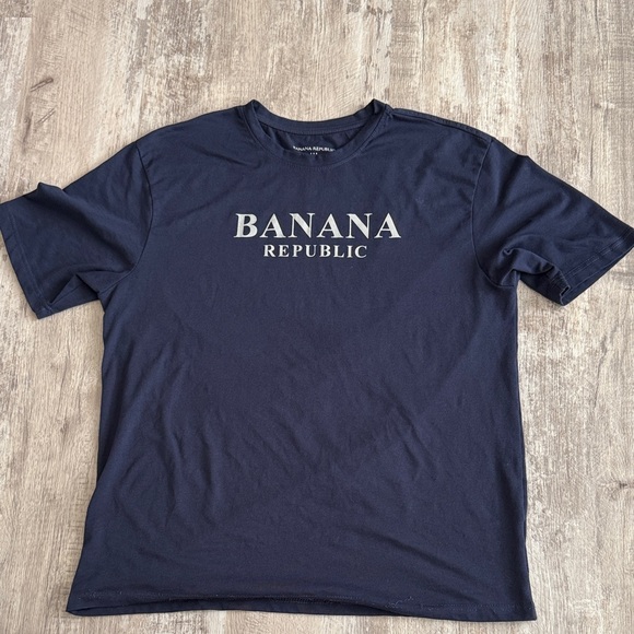 Banana Republic Dark Blue Short Sleeve Tee - Picture 1 of 4